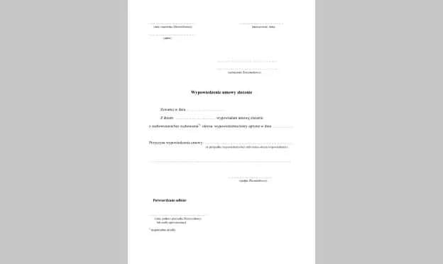 Jak napisać wypowiedzenie umowy zlecenia - wzór i ważne informacje